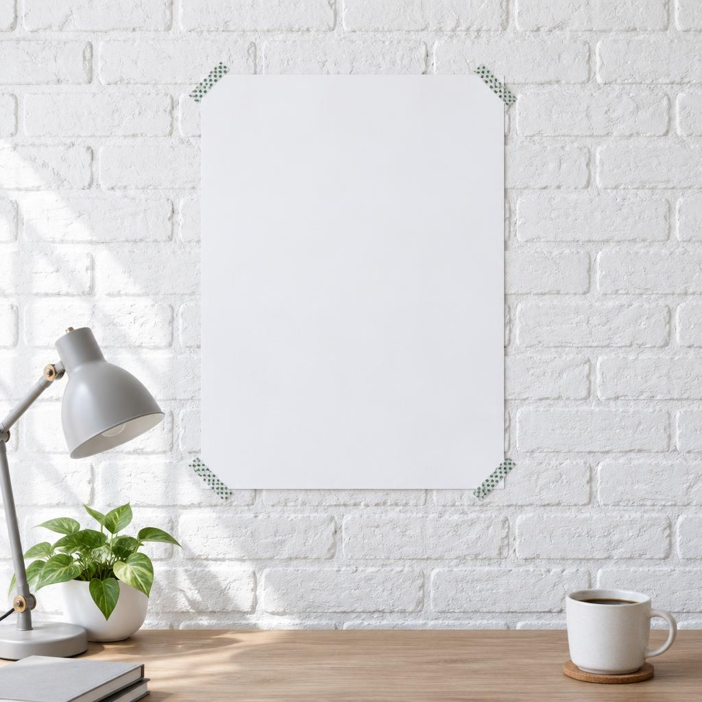 Voorbeeld als poster aan de muur