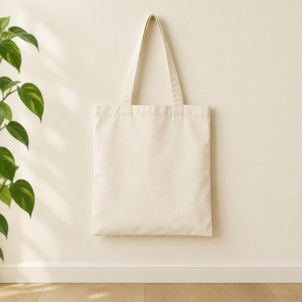 Voorbeeld bedrukt op een totebag